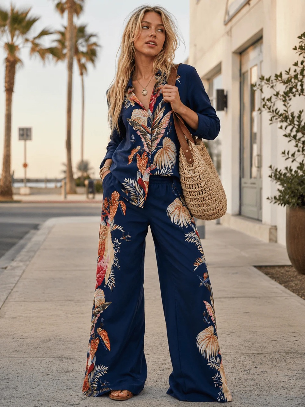 HALF HEART | Pacific Palms Pant Set